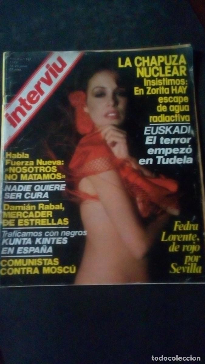 Coleccionismo de Revista Intervi&uacute;: INTERVIU 161-FEDRA LORENTE-DAMI&Aacute;N RABAL-ARANGUREN-TUDELA-ZURITA