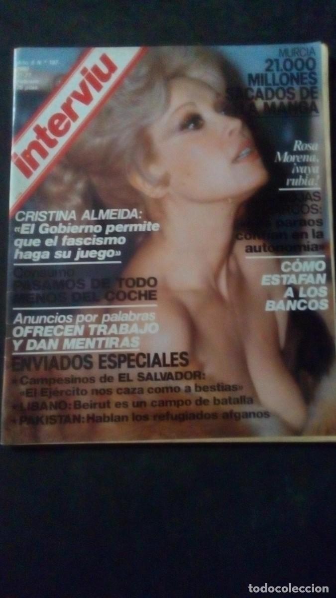 Coleccionismo de revista Intervi&uacute;: INTERVIU 197-ROSA MORENA-GURU-PALOMA CHAMORRO-LOLA FORNER-ZARAGOZA-DAL&Iacute;-LA MANGA-CASO SAVOLTA