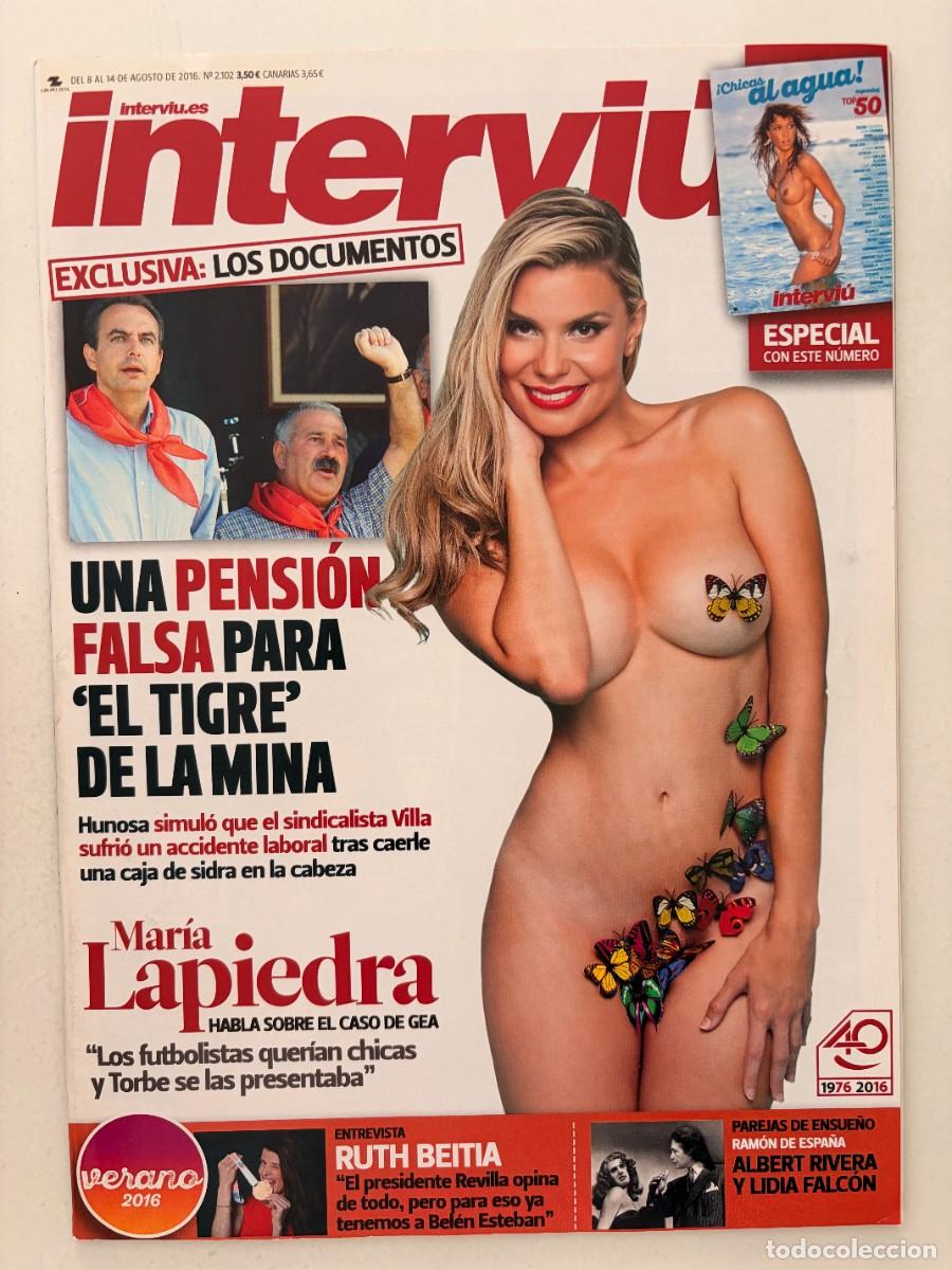 Coleccionismo de revista Intervi&uacute;: INTERVI&Uacute;. N&ordm; 2102. AGOSTO 2016. MAR&Iacute;A LAPIEDRA. UNA PENSI&Oacute;N FALSA PARA 'EL TIGRE' DE LA MINA. LEER