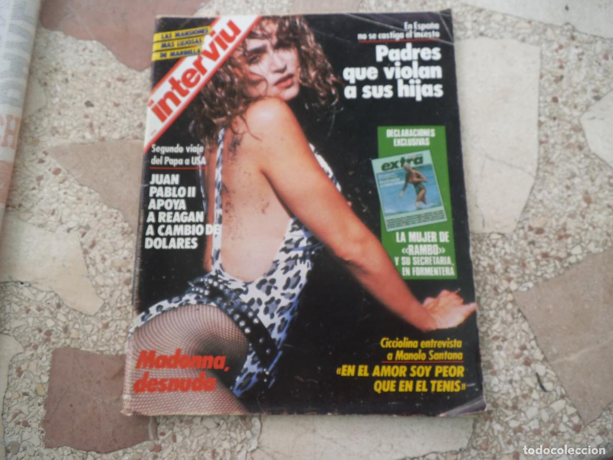 Coleccionismo de revista Intervi&uacute;: interviu n&ordm; 589, madonna desnuda, sonia martinez, padres que violan a sus hijas, brigitte nielsen