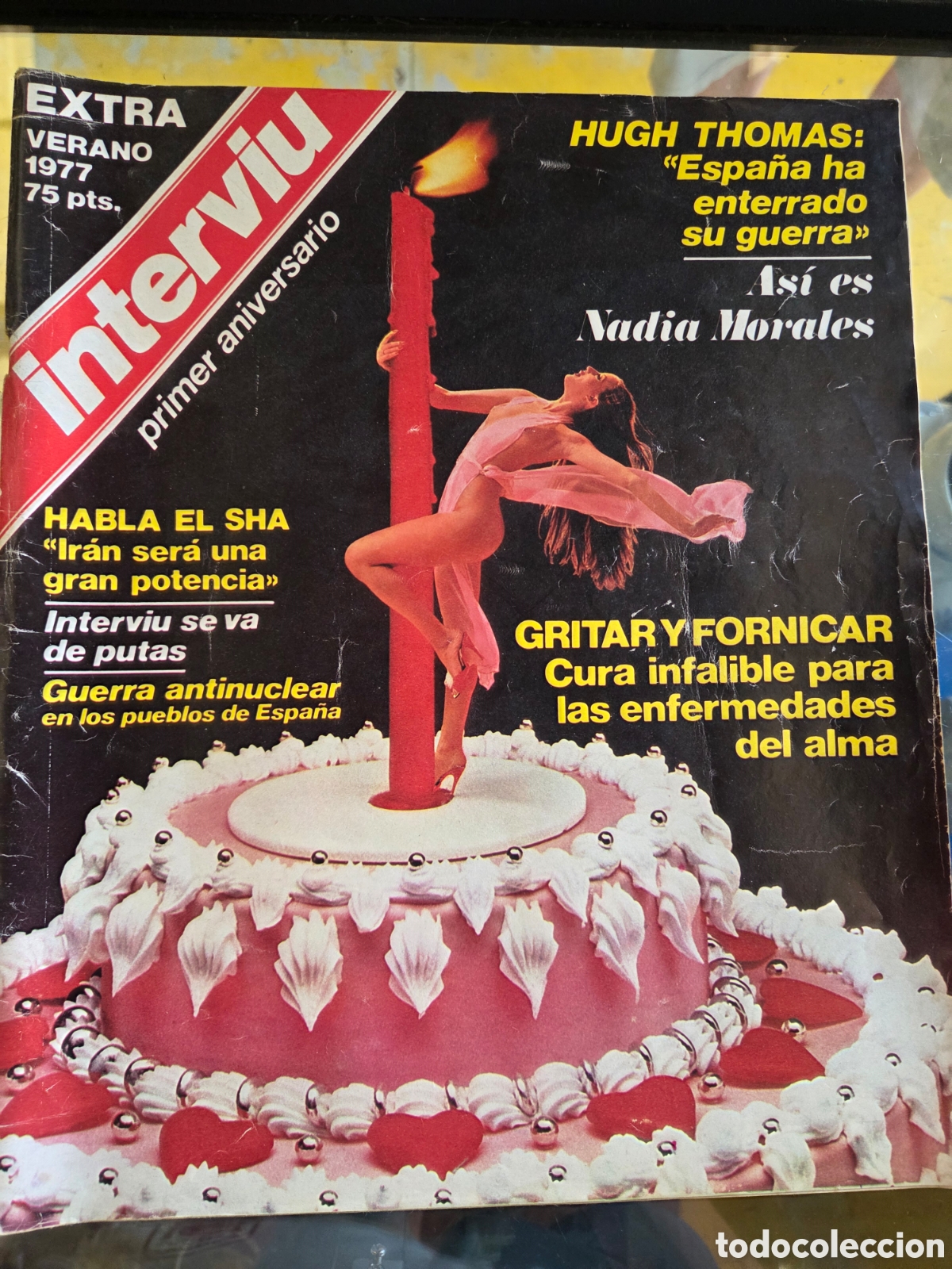 Sammeln von Zeitschriften Intervi&uacute;: INTERVIU EXTRA VERANO 1977, Sha de Persia, Hugh Thomas. Ilona Staller Cicciolina.