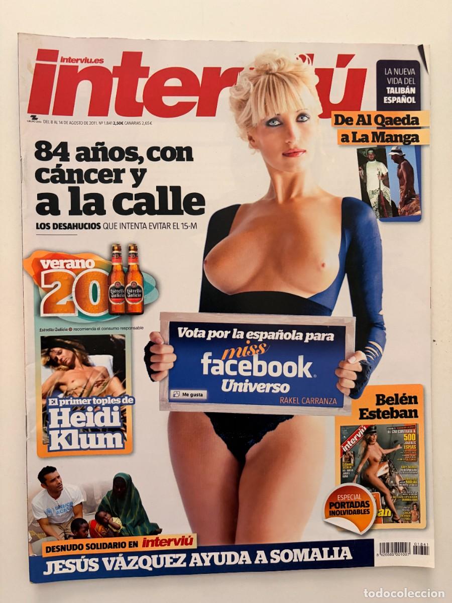 Coleccionismo de revista Intervi&uacute;: INTERVI&Uacute;. N&ordm; 1.841. AGOSTO 2011. RAKEL CARRANZA. 84 A&Ntilde;OS, CON C&Aacute;NCER Y A LA CALLE. LEER