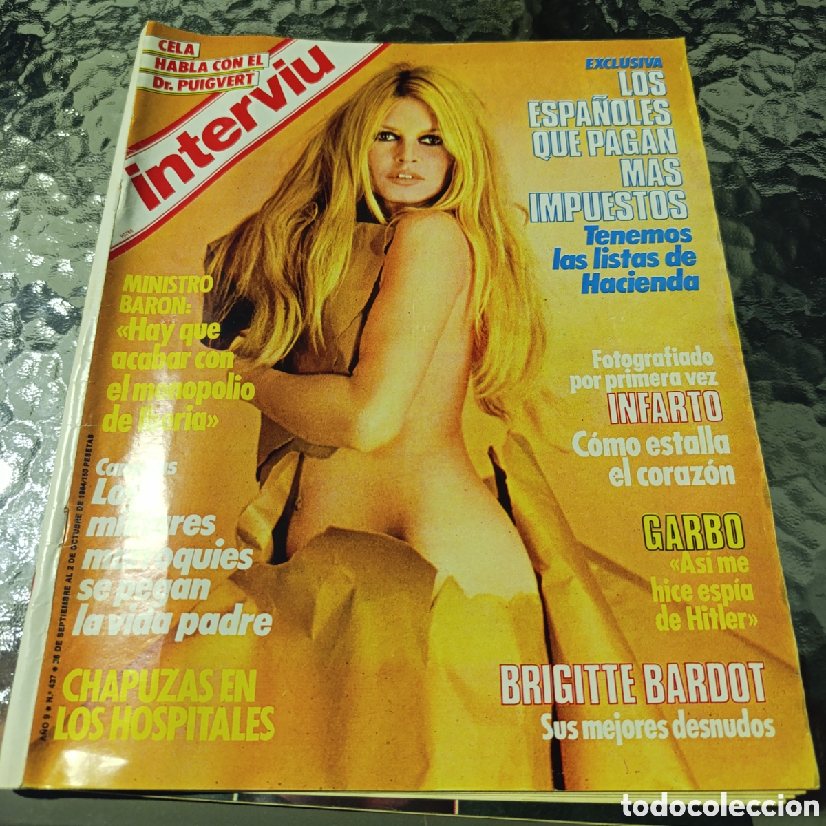 Coleccionismo de revista Intervi&uacute;: Brigitte Bardot,Intervi&uacute;, n&uacute;mero 437, publicada en 1984.