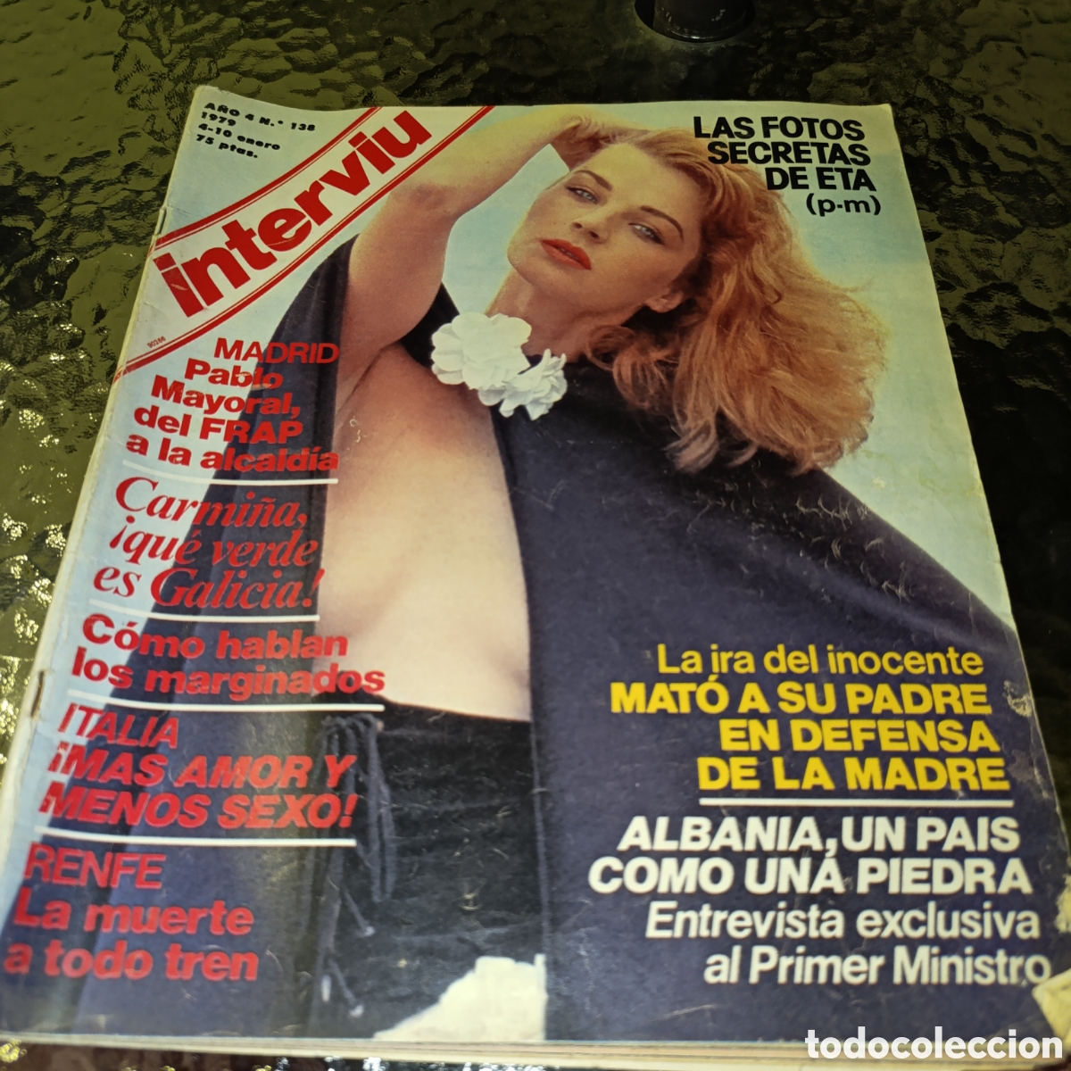 Colecionismo da Revista Intervi&uacute;: &rdquo;Las fotos secretas de ETA&rdquo;.Intervi&uacute;, espec&iacute;ficamente el n&uacute;mero 138 publicado en enero de 1979.