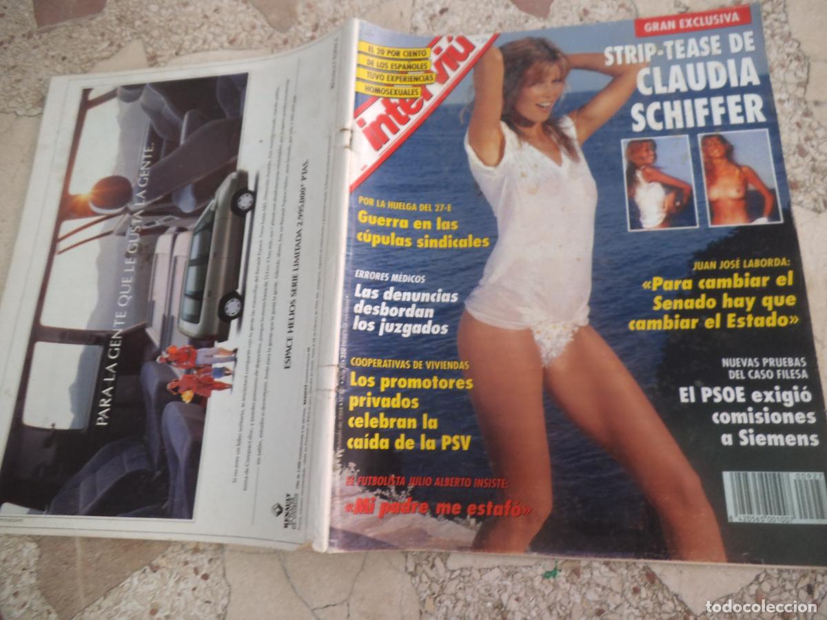 Coleccionismo de revista Intervi&uacute;: interviu n&ordm; 927, strip-tease claudia schiffer, amanda lear andalucia matones al servicio delos terra
