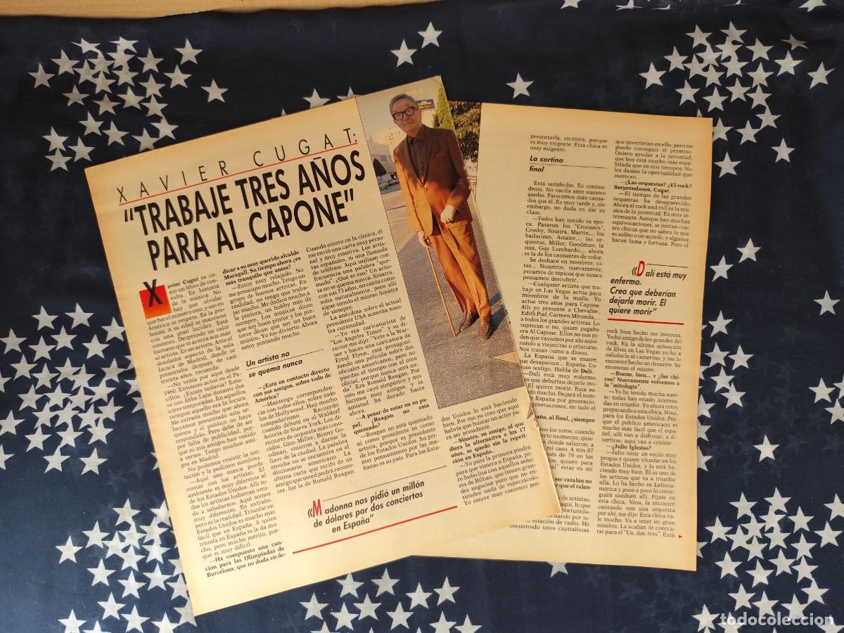 Coleccionismo de revista Intervi&uacute;: Xavier Cugat Trabaje tres a&ntilde;os para Al Capone Recorte/Cliping Revista Interviu 590 - 1987