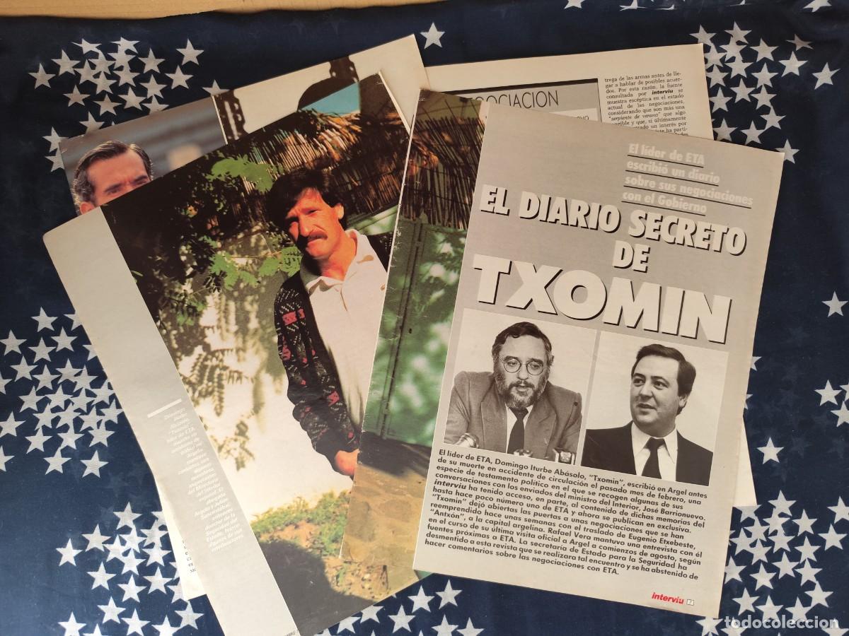 Coleccionismo de revista Intervi&uacute;: El diario secreto de Txomin Recorte/Cliping Revista Interviu 590 - 1987