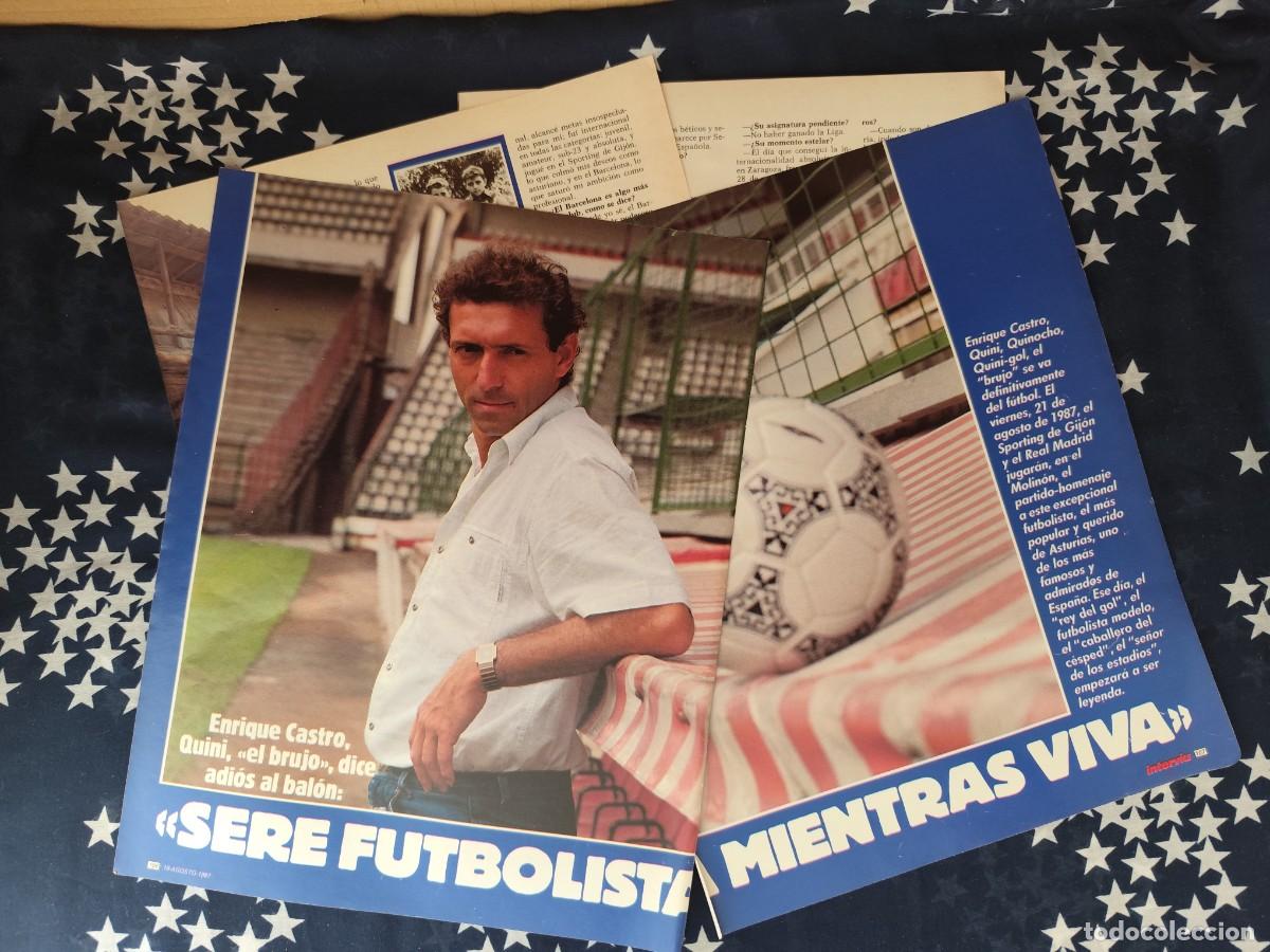 Coleccionismo de revista Intervi&uacute;: Quini se retira Ser&eacute; futbolista mientras viva Recorte/Cliping Revista Interviu 588 - 1987