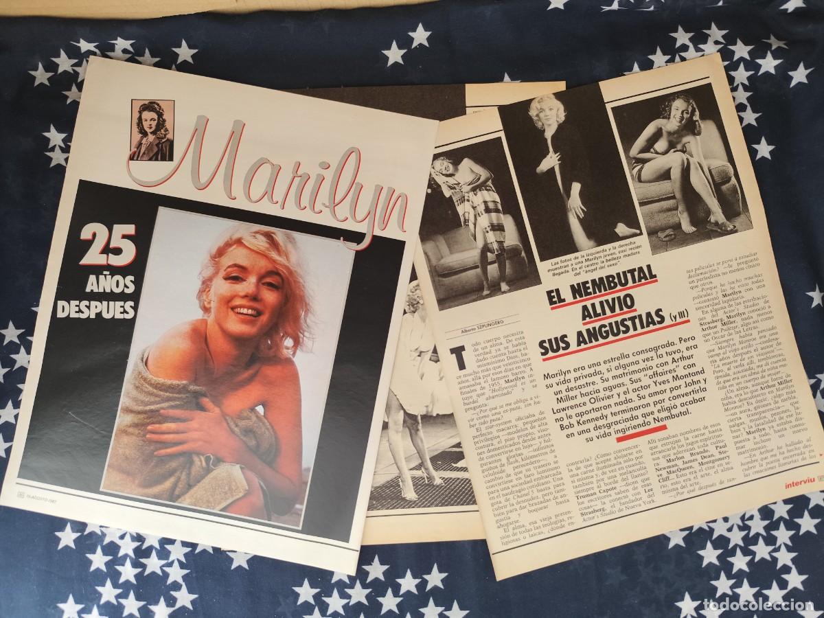 Coleccionismo de revista Intervi&uacute;: Marilyn 25 a&ntilde;os despu&eacute;s Recorte/Cliping Revista Interviu 588 - 1987