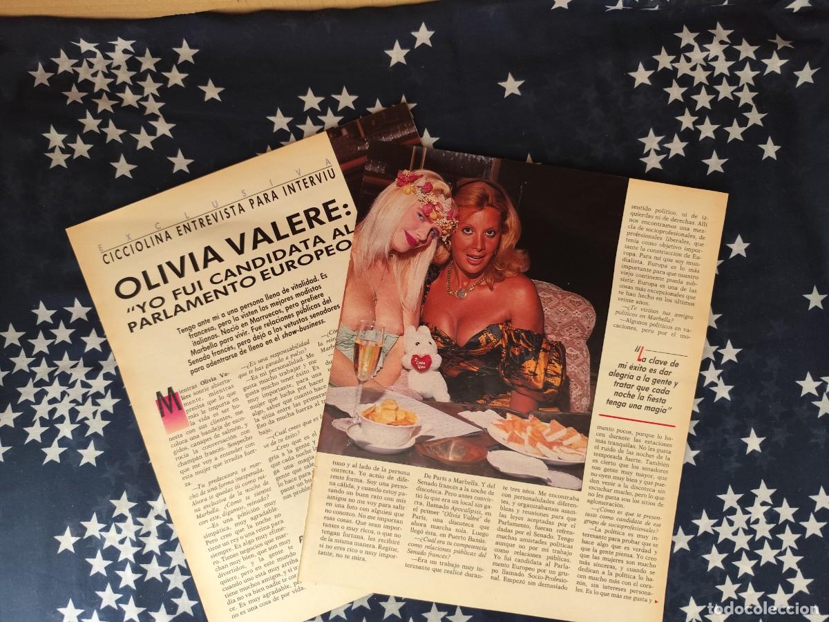 Coleccionismo de revista Intervi&uacute;: Cicciolina entrevista a Olivia Valere Recorte/Cliping Revista Interviu 588 - 1987