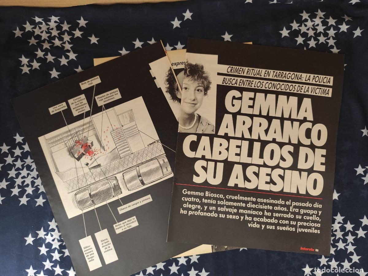 Coleccionismo de revista Intervi&uacute;: Crimen ritual en Tarragona Gemma Biosca Recorte/Cliping Revista Interviu 588 - 1987