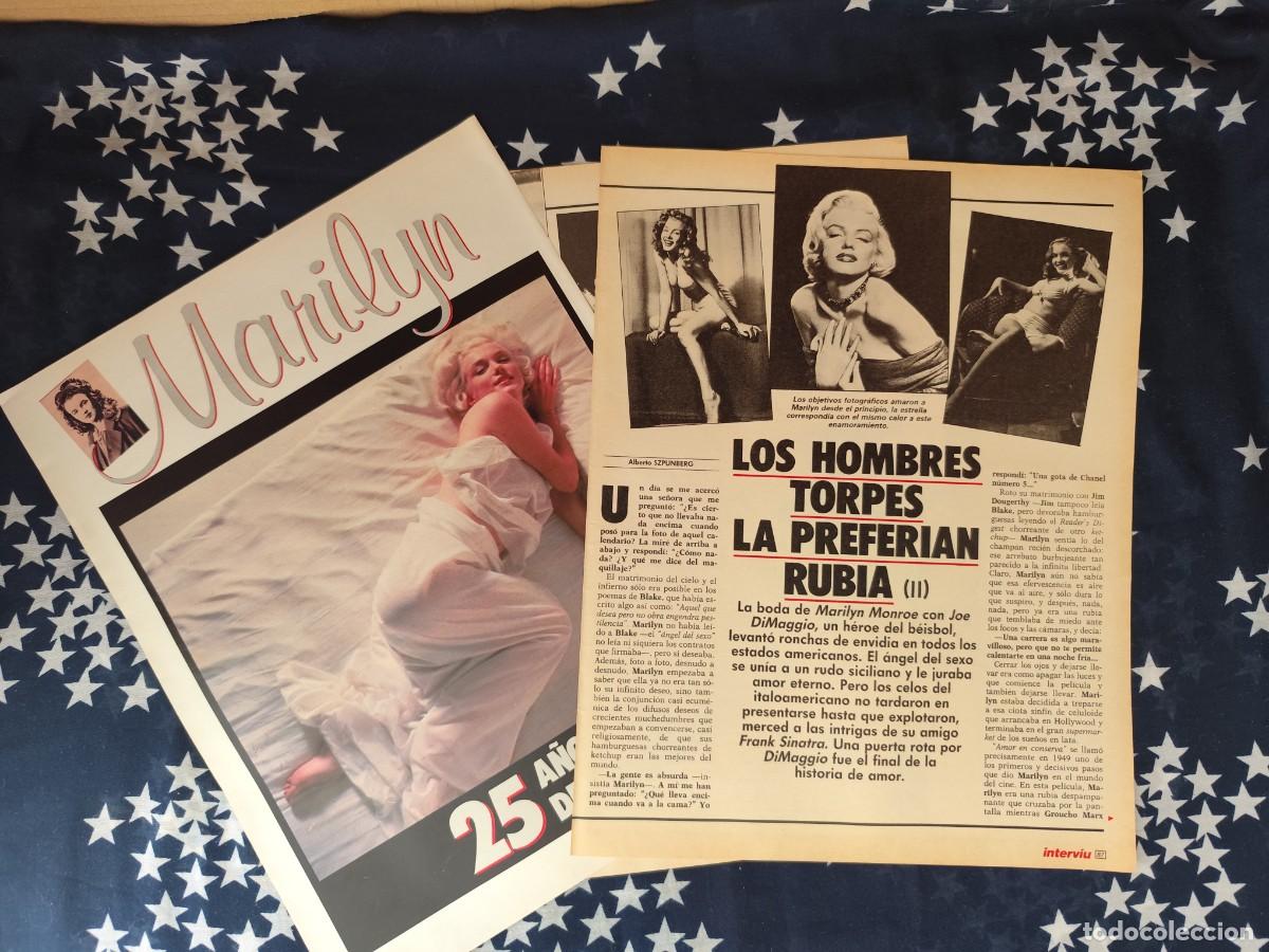 Coleccionismo de revista Intervi&uacute;: Marilyn 25 a&ntilde;os despu&eacute;s II Recorte/Cliping Revista Interviu 587 - 1987