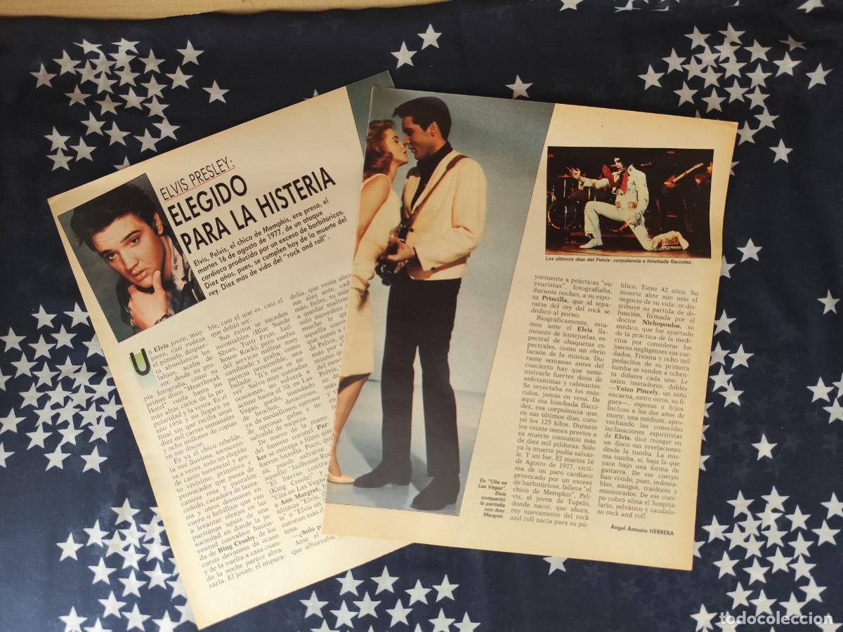 Coleccionismo de revista Intervi&uacute;: Elvis Presley Elegido para la histeria Recorte/Cliping Revista Interviu 587 - 1987