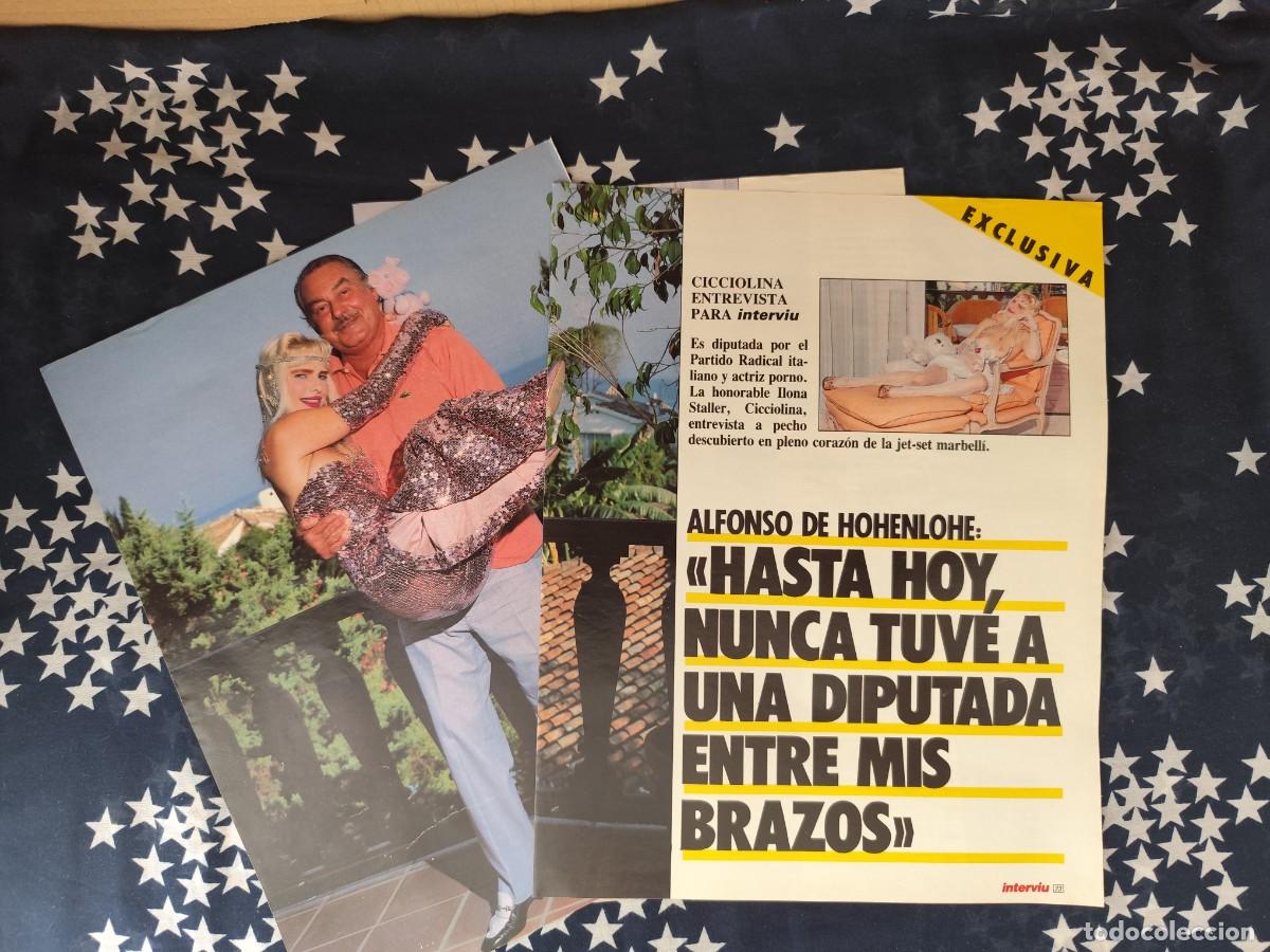 Coleccionismo de revista Intervi&uacute;: Cicciolina entrevista a Alfonso de Hohenlohe Recorte/Cliping Revista Interviu 587 - 1987