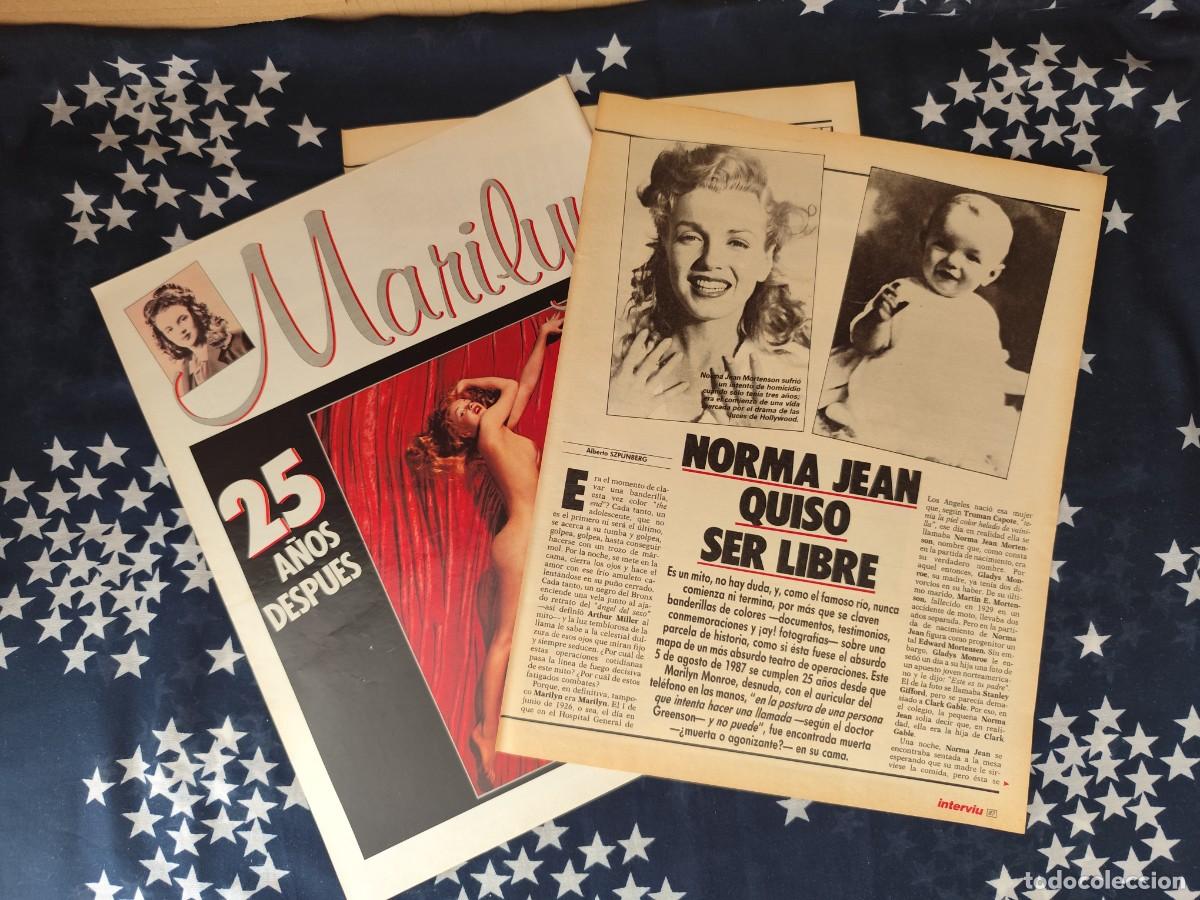 Coleccionismo de revista Intervi&uacute;: Marilyn 25 a&ntilde;os despu&eacute;s Recorte/Cliping Revista Interviu 586 - 1987