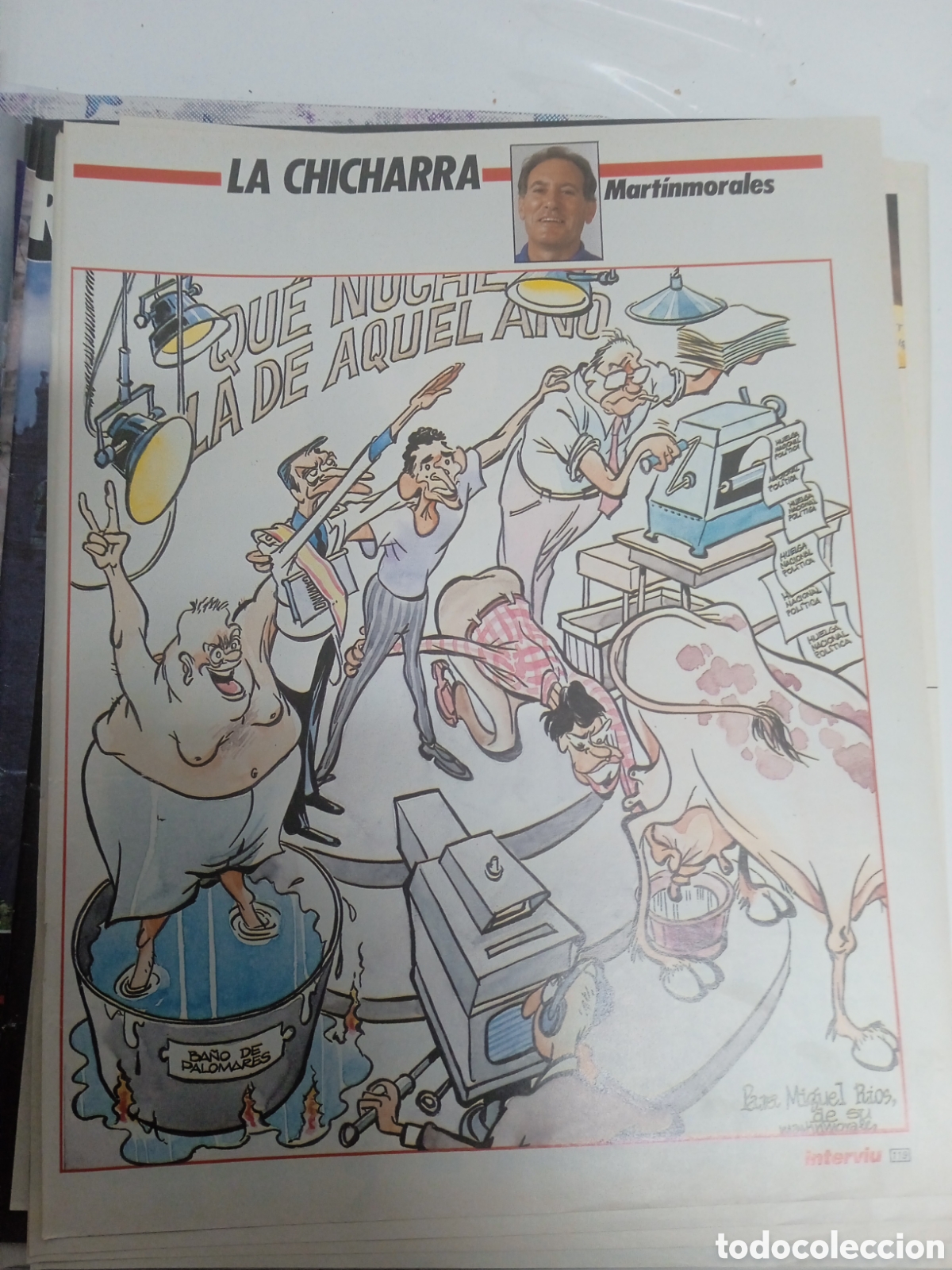 Coleccionismo de revista Intervi&uacute;: La chicharra Martinmorales Recorte/Cliping Revista Interviu 585 - 1987