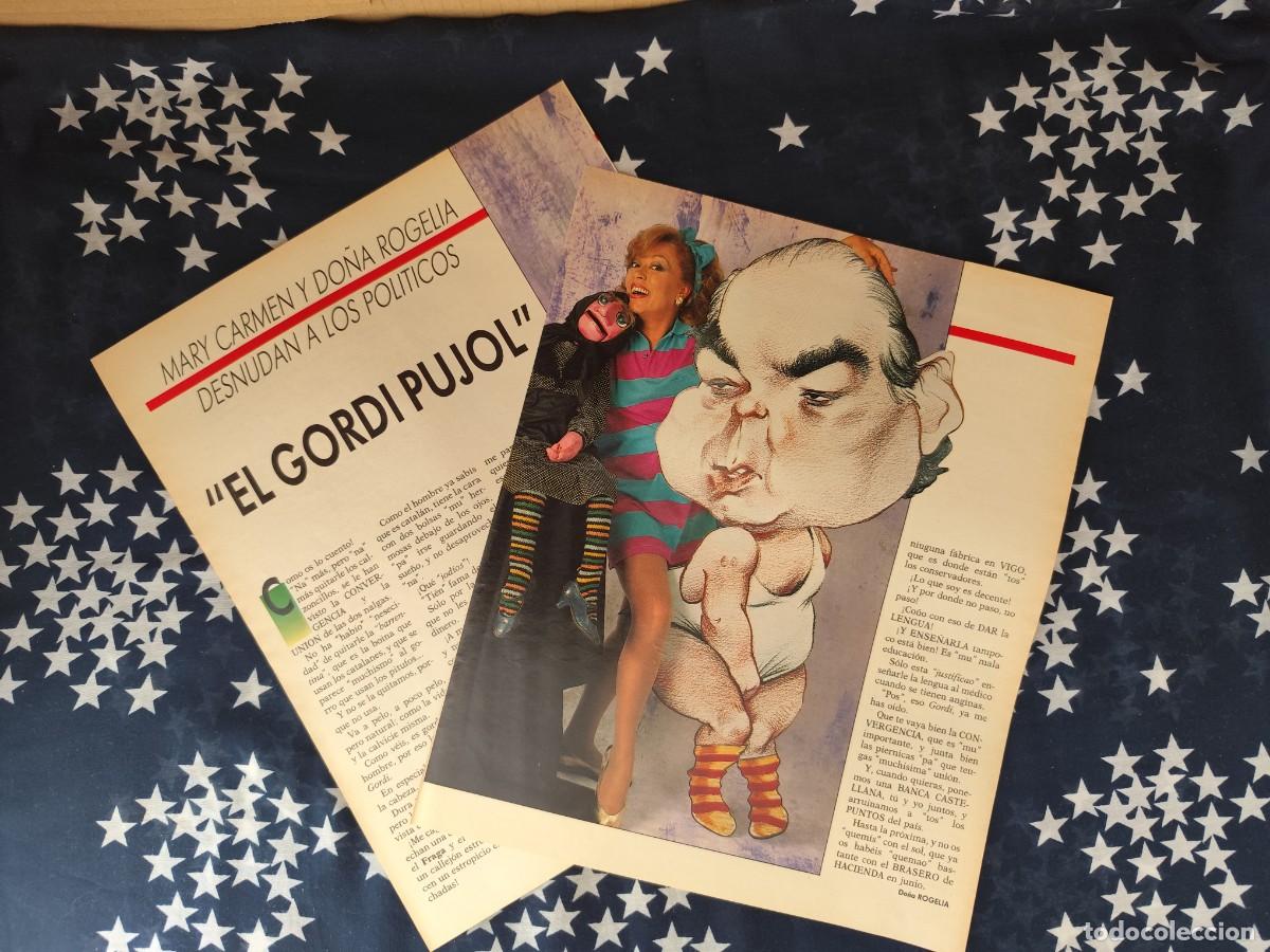 Coleccionismo de revista Intervi&uacute;: Mary Carmen y Do&ntilde;a Rogelia desnudan a los pol&iacute;ticos Recorte/Cliping Revista Interviu 585 - 1987