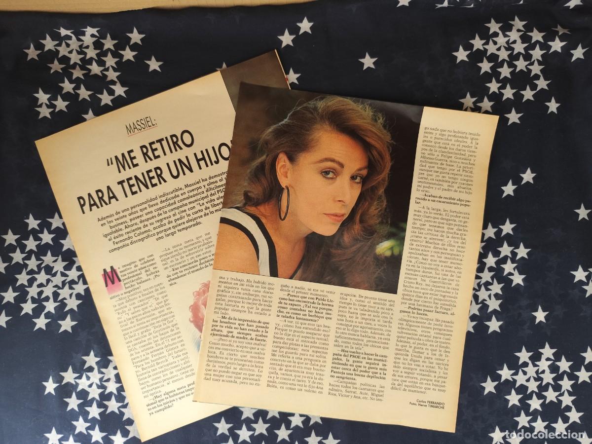 Coleccionismo de revista Intervi&uacute;: Massiel Me retiro para tener un hijo Recorte/Cliping Revista Interviu 585 - 1987