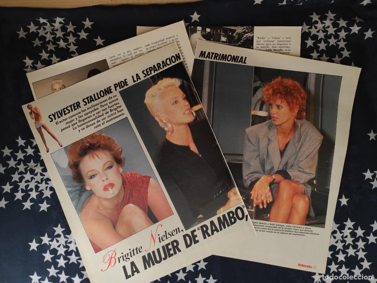 Coleccionismo de revista Intervi&uacute;: Brigitte Nielsen La mujer de Rambo,es lesbiana Recorte/Cliping Revista Interviu 585 - 1987