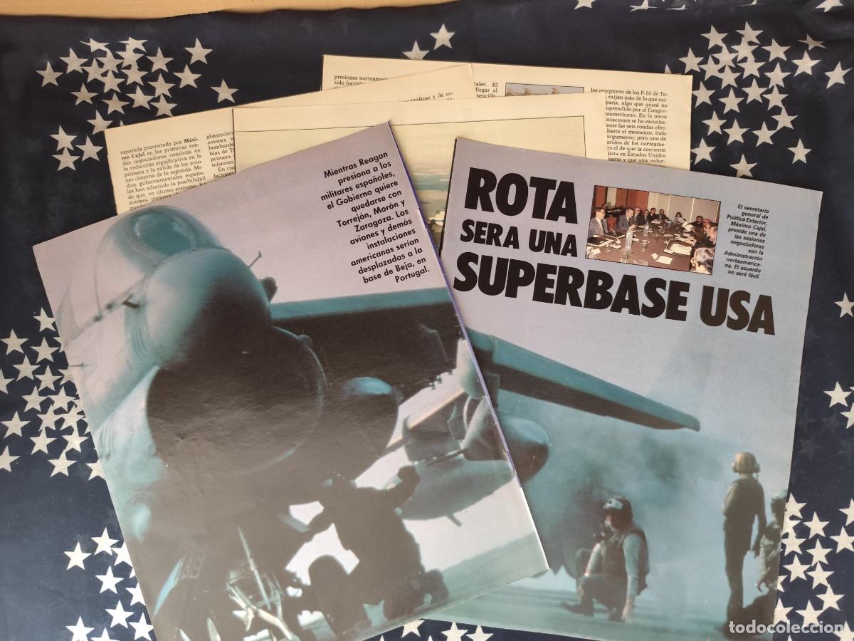 Coleccionismo de revista Intervi&uacute;: Rota ser&aacute; una superbase USA Recorte/Cliping Revista Interviu 585 - 1987
