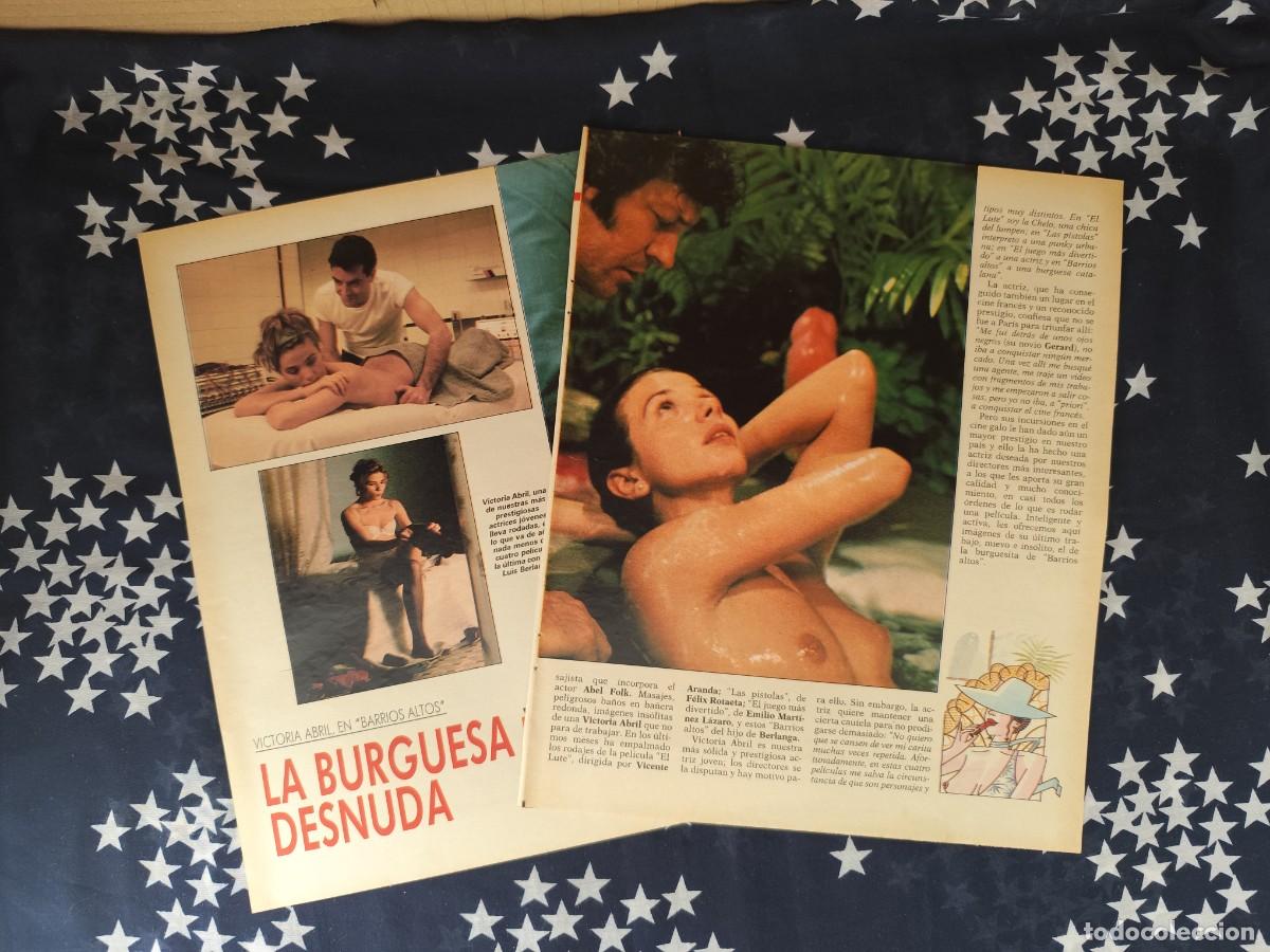 Coleccionismo de revista Intervi&uacute;: Victoria Abril la burgues&iacute;a desnuda Recorte/Cliping Revista Interviu 582 - 1987