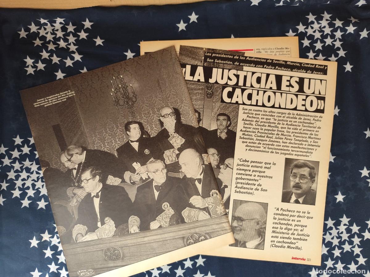 Coleccionismo de revista Intervi&uacute;: La justicia es un cachondeo Recorte/Cliping Revista Interviu 581 - 1987