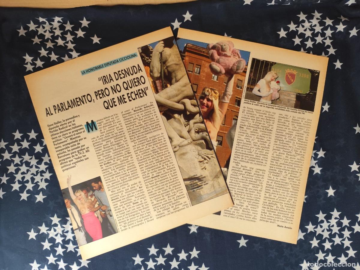 Coleccionismo de revista Intervi&uacute;: Cicciolina Ir&iacute;a desnuda al parlamento, pero no quiero..Recorte/Cliping Revista Interviu 581 - 1987