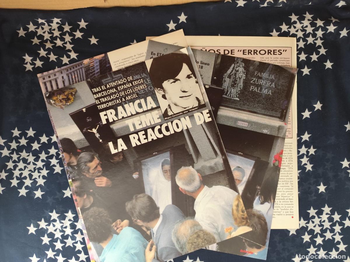 Coleccionismo de revista Intervi&uacute;: Francia teme la reacci&oacute;n de ETA Recorte/Cliping Revista Interviu 581 - 1987