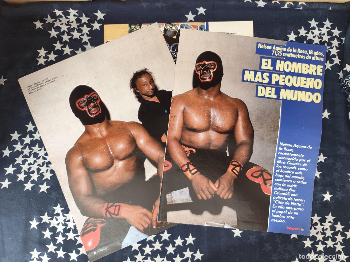 Coleccionismo de revista Intervi&uacute;: Nelson Aquino El hombre m&aacute;s peque&ntilde;o del mundo Recorte/Cliping Revista Interviu 580 - 1987