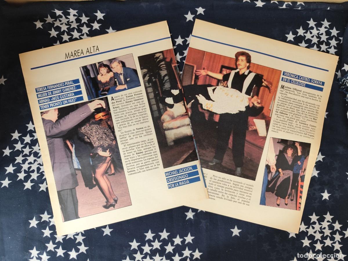 Coleccionismo de revista Intervi&uacute;: Michael Jackson obsesionado por la magia Recorte/Cliping Revista Interviu 580 - 1987