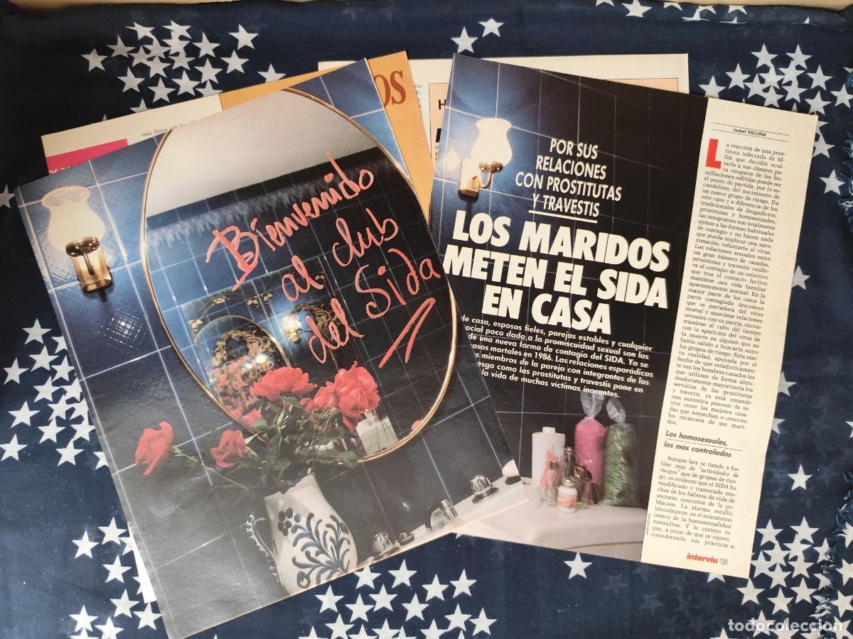 Coleccionismo de revista Intervi&uacute;: Los maridos meten el Sida en casa Recorte/Cliping Revista Interviu 580 - 1987