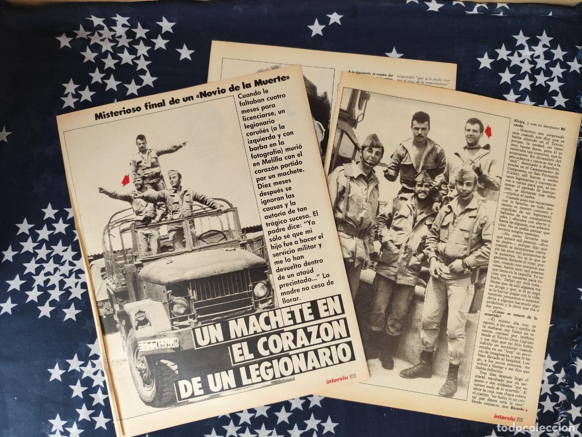 Coleccionismo de revista Intervi&uacute;: Un machete en el coraz&oacute;n de un legionario Recorte/Cliping Revista Interviu 579 - 1987