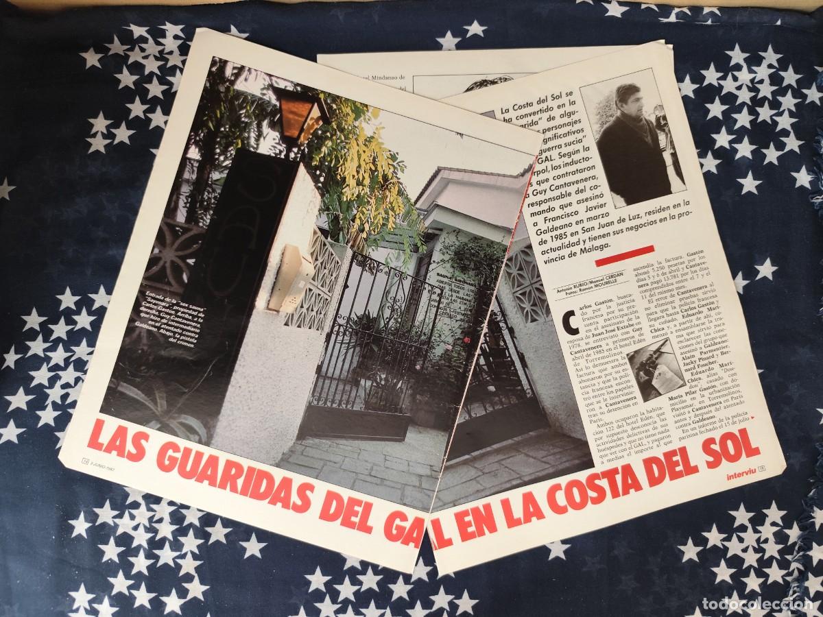 Coleccionismo de revista Intervi&uacute;: Las guaridas del GAL en la Costa del Sol Recorte/Cliping Revista Interviu 577 - 1987