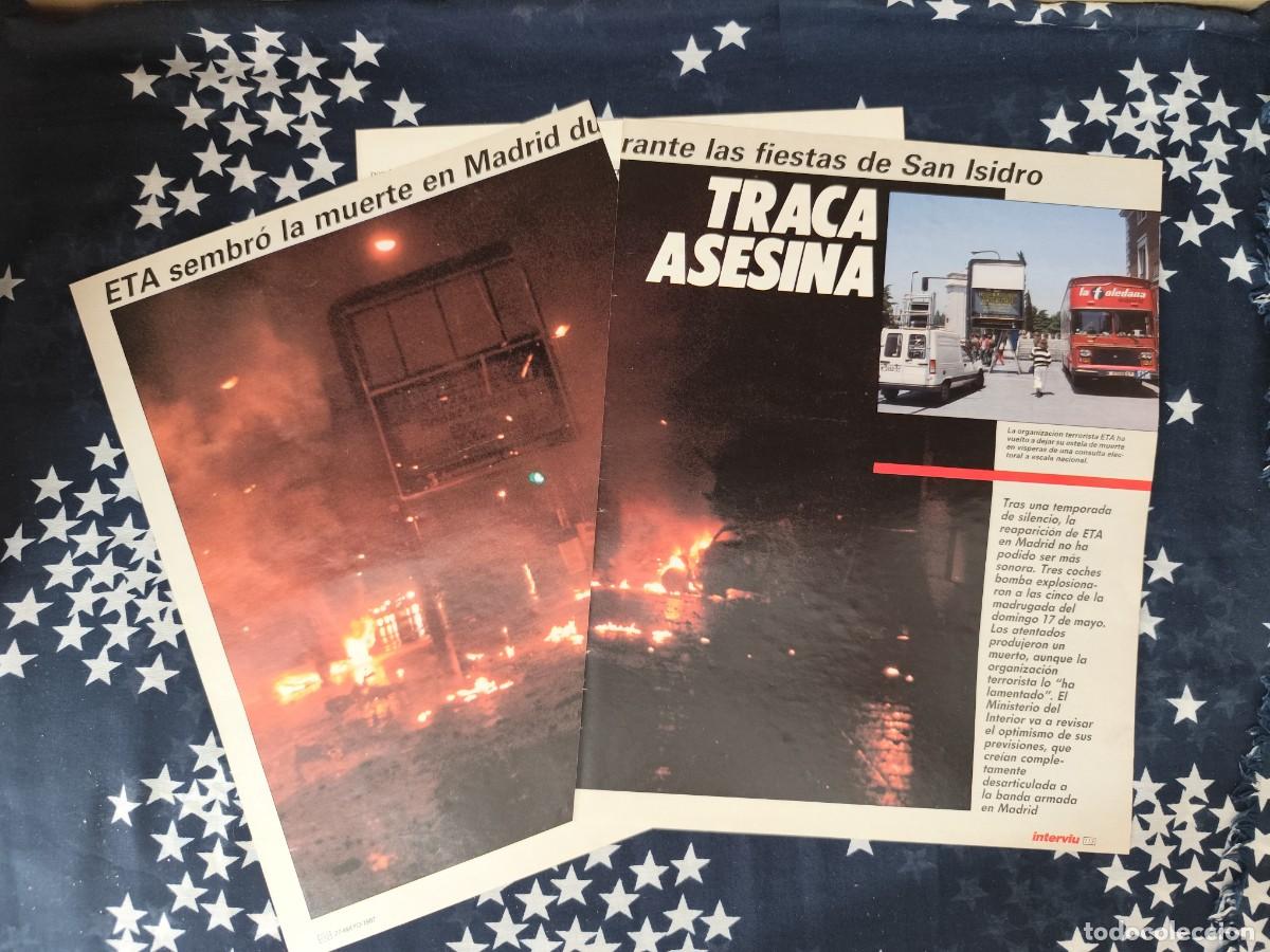 Coleccionismo de revista Intervi&uacute;: ETA sembr&oacute; la muerte en Madrid durante San Isidro Recorte/Cliping Revista Interviu 576 - 1987