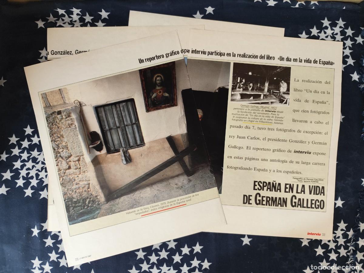 Coleccionismo de revista Intervi&uacute;: Espa&ntilde;a en la vida de Germ&aacute;n Gallego Recorte/Cliping Revista Interviu 576 - 1987