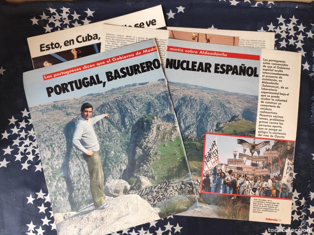 Coleccionismo de revista Intervi&uacute;: Portugal , basurero nuclear espa&ntilde;ol Recorte/Cliping Revista Interviu 576 - 1987