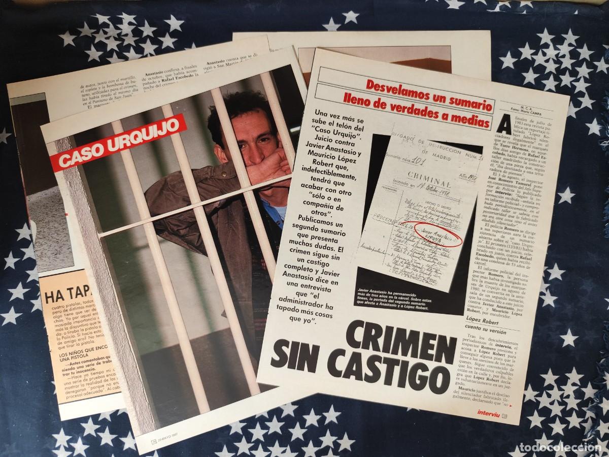 Coleccionismo de revista Intervi&uacute;: Caso Urquijo desvelamos un sumario lleno de mediasverda..Recorte/Cliping Revista Interviu 575 - 1987