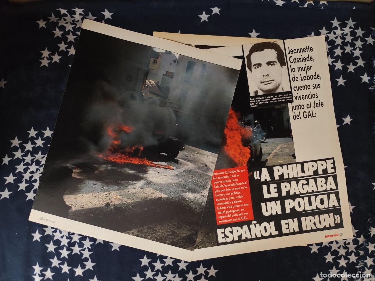 Coleccionismo de revista Intervi&uacute;: A Philippe le pagaba un polic&iacute;a espa&ntilde;ol en Ir&uacute;n Recorte/Cliping Revista Interviu 575 - 1987