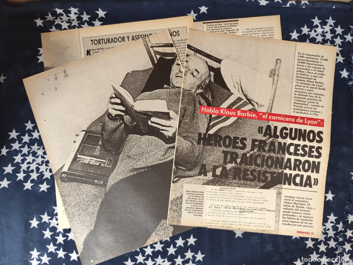Coleccionismo de revista Intervi&uacute;: Habla Klaus Barbie el carnicero de Lyon Recorte/Cliping Revista Interviu 574 - 1987