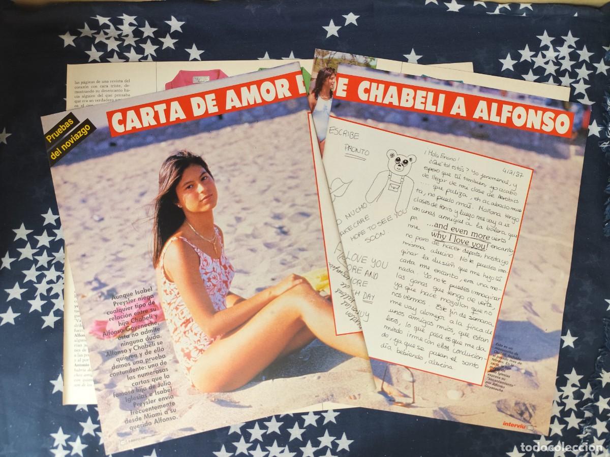 Coleccionismo de revista Intervi&uacute;: Carta de amor de Chabeli a Alfonso Recorte/Cliping Revista Interviu 573 - 1987