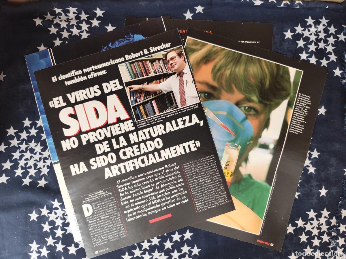 Coleccionismo de revista Intervi&uacute;: El Sida ha sido creado artificialmente Recorte/Cliping Revista Interviu 573 - 1987