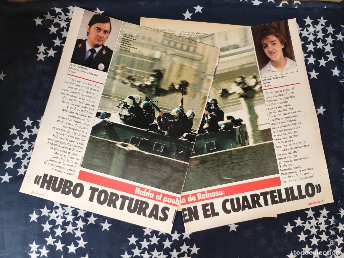 Coleccionismo de revista Intervi&uacute;: Habla el pueblo de Reinosa hubo torturas en el cuartel Recorte/Cliping Revista Interviu 573 - 1987