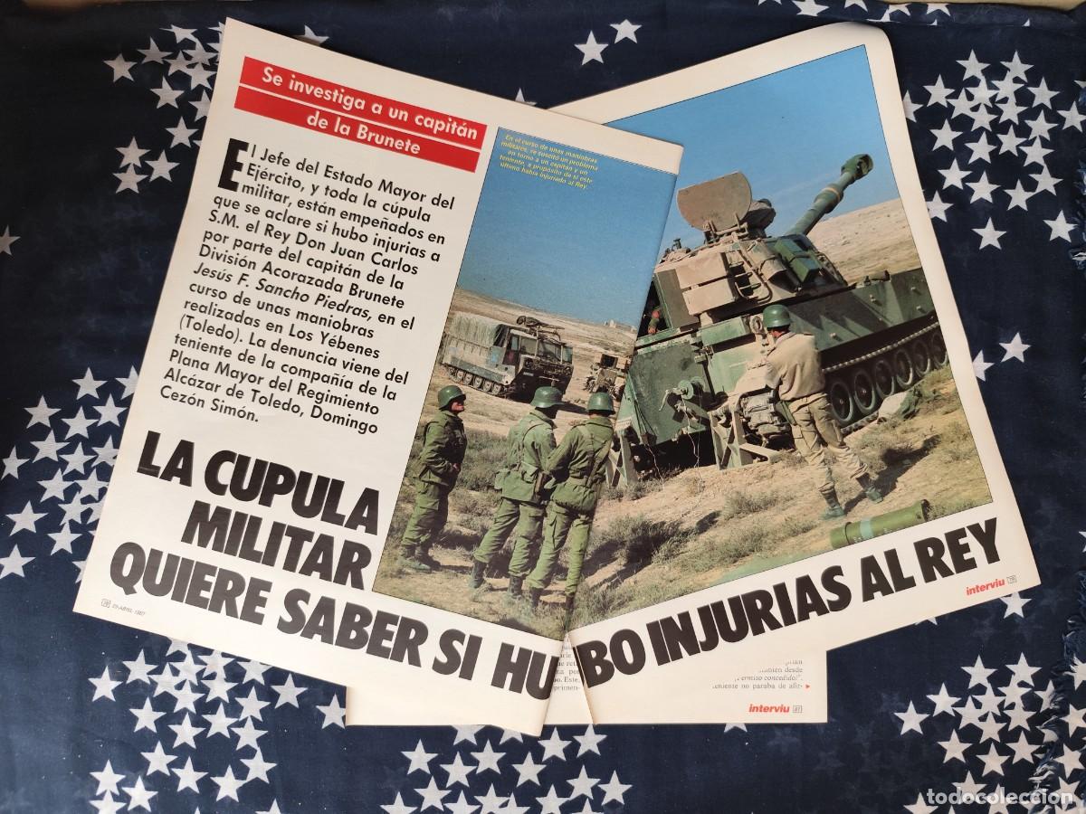 Coleccionismo de revista Intervi&uacute;: Se investiga a un capit&aacute;n de la Brunete Recorte/Cliping Revista Interviu 572 - 1987