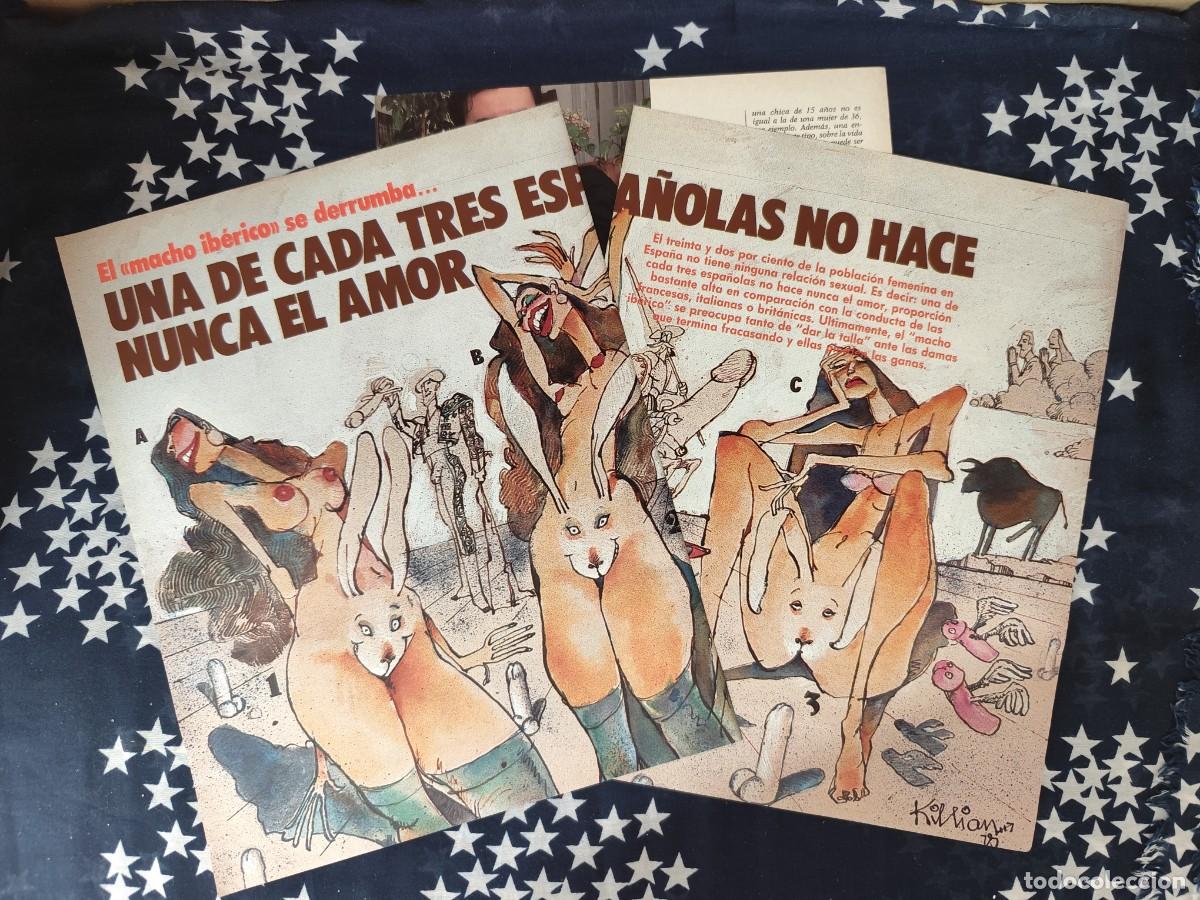 Coleccionismo de revista Intervi&uacute;: El macho ib&eacute;rico se derrumba ... Recorte/Cliping Revista Interviu 571 - 1987
