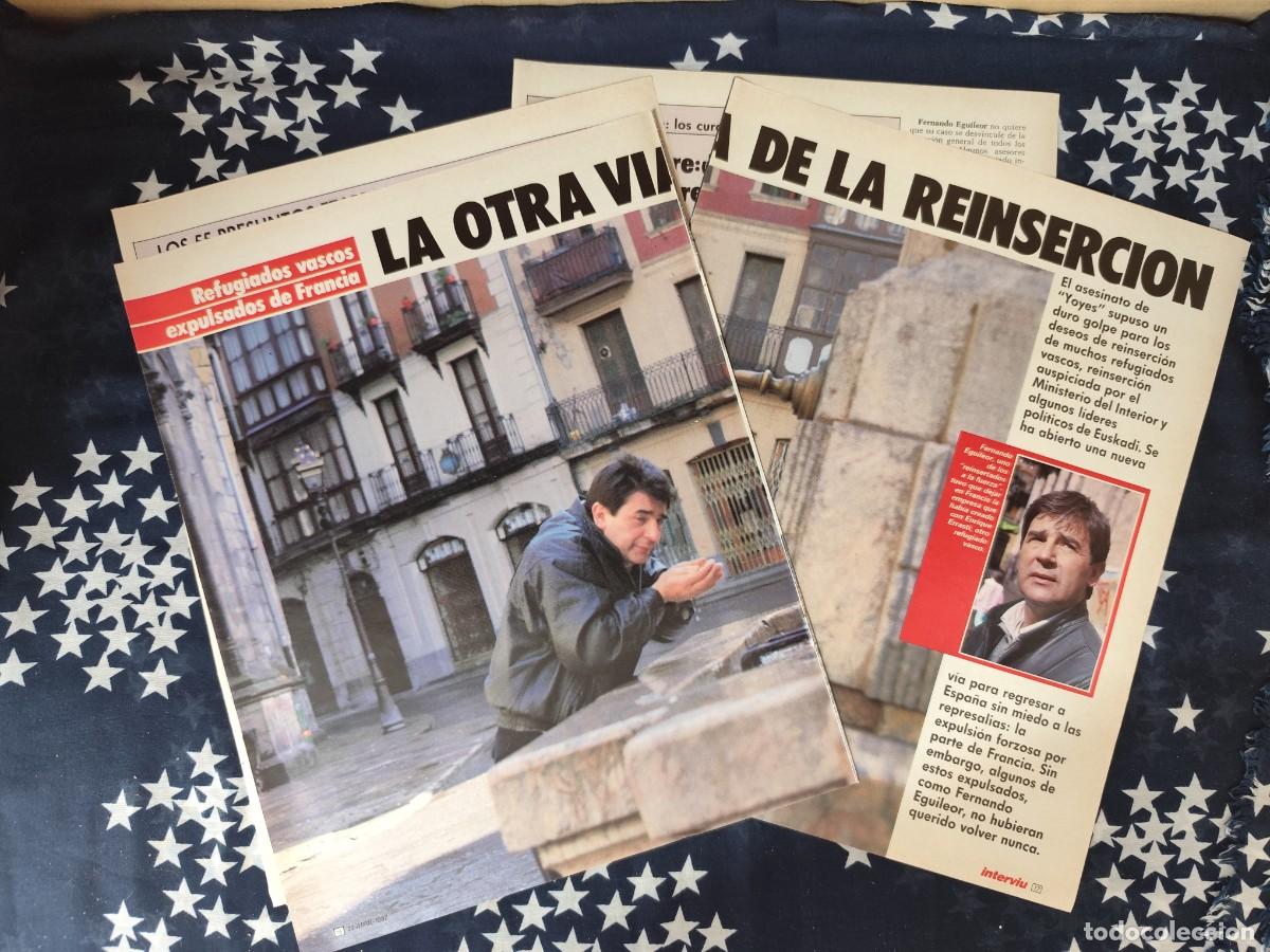 Coleccionismo de revista Intervi&uacute;: Refugiados vascos expulsados a Francia Recorte/Cliping Revista Interviu 571 - 1987
