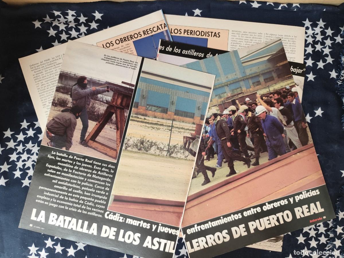 Coleccionismo de revista Intervi&uacute;: La batalla de los astilleros de Puerto Real Recorte/Cliping Revista Interviu 571 - 1987