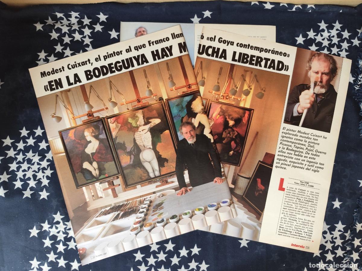 Coleccionismo de revista Intervi&uacute;: Modest Cuixart Recorte/Cliping Revista Interviu 570 - 1987