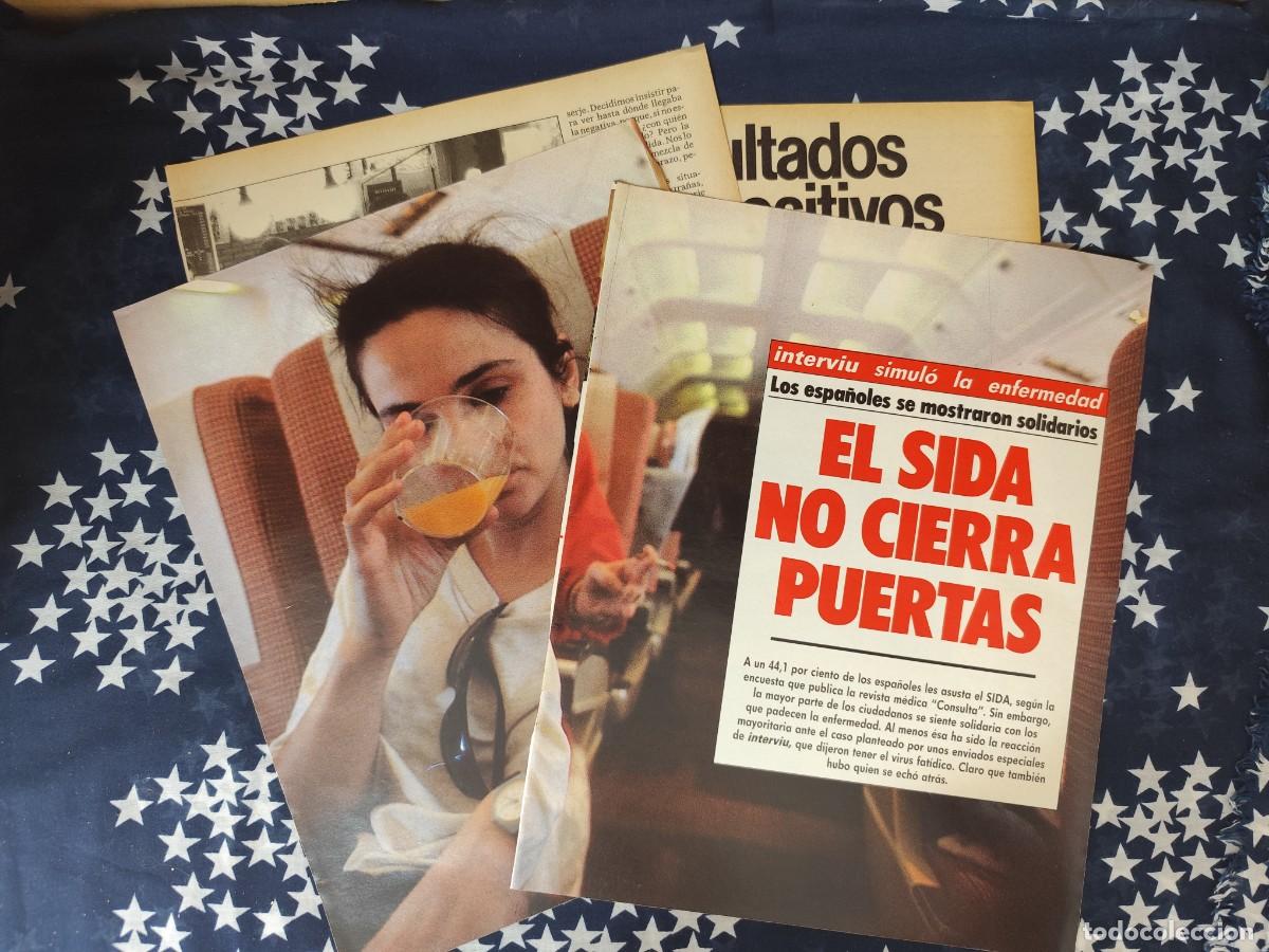 Coleccionismo de revista Intervi&uacute;: El Sida no cierra puertas Recorte/Cliping Revista Interviu 570 - 1987