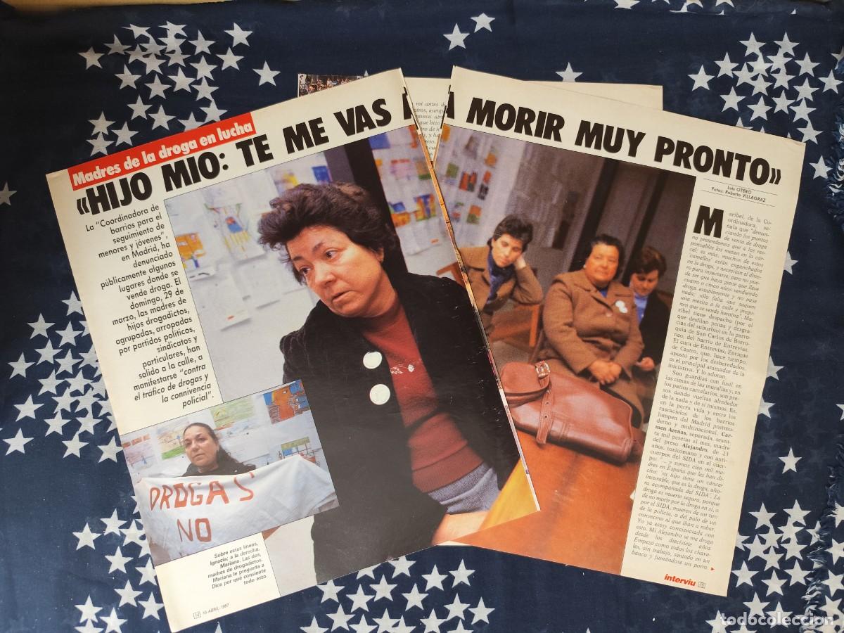 Coleccionismo de revista Intervi&uacute;: Madres de la droga en lucha Recorte/Cliping Revista Interviu 570 - 1987