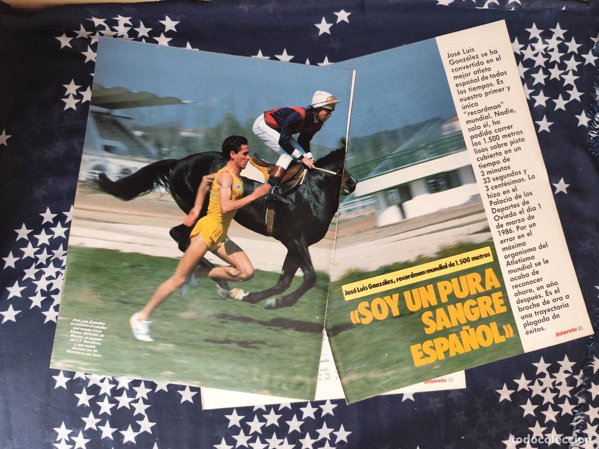 Collezionismo di Rivista Intervi&uacute;: Jos&eacute; Luis Gonz&aacute;lez recordman mundial de 1500 metrosRecorte/Cliping Revista Interviu 569 - 1987